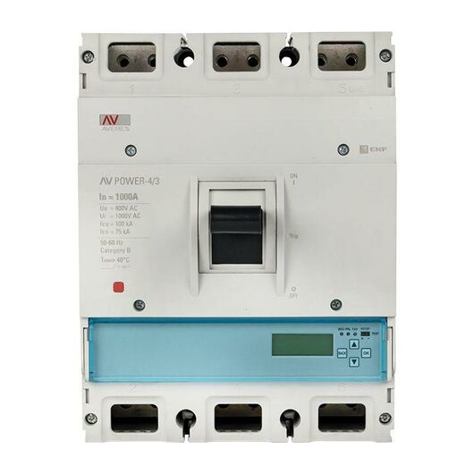 Выключатель автоматический 1000А 100кА AV POWER-4/3 ETU6.0 AVERES EKF mccb-43-1000H-6.0-av, изображение 3 • Купить по низкой цене в интернет-магазине СМЭК