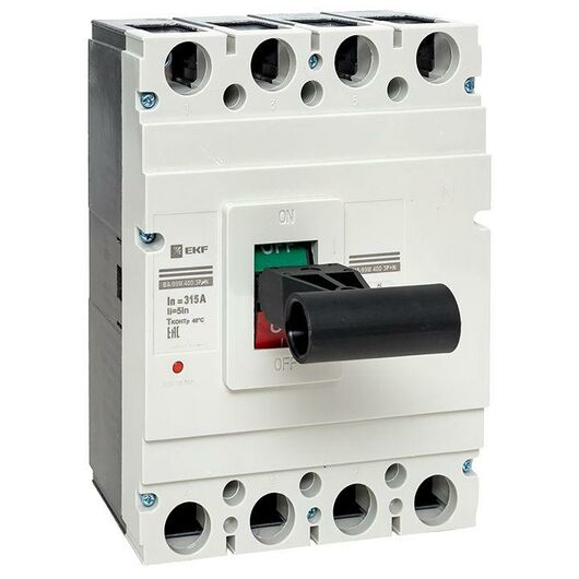 Выключатель автоматический 4п 400/315А 5In 42кА ВА-99М PROxima EKF mccb99-4P5In400-315m, изображение 2 • Купить по низкой цене в интернет-магазине СМЭК