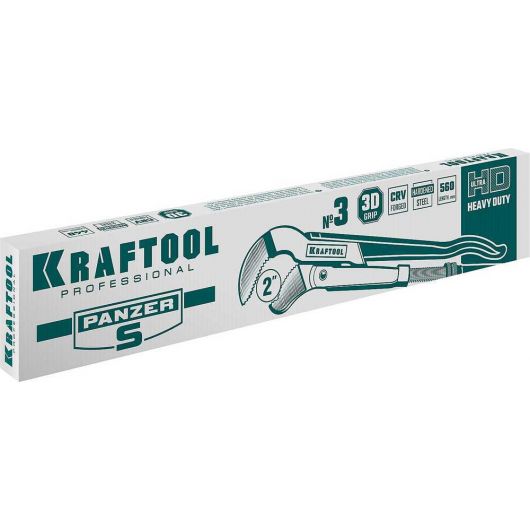 Трубный ключ  с изогнутыми губками KRAFTOOL PANZER-S  №3 2" 560 мм 2733-20 • Купить по низкой цене в интернет-магазине СМЭК