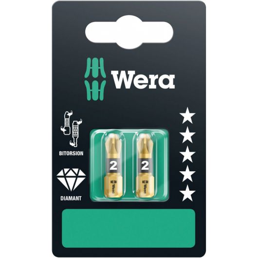 851/2 BDC PH SB бита биторсионная, алмазное покрытие, хвостовик 1/4" C 6.3, 2 шт, PZ 2 x 25 мм, с де • Купить по низкой цене в интернет-магазине СМЭК
