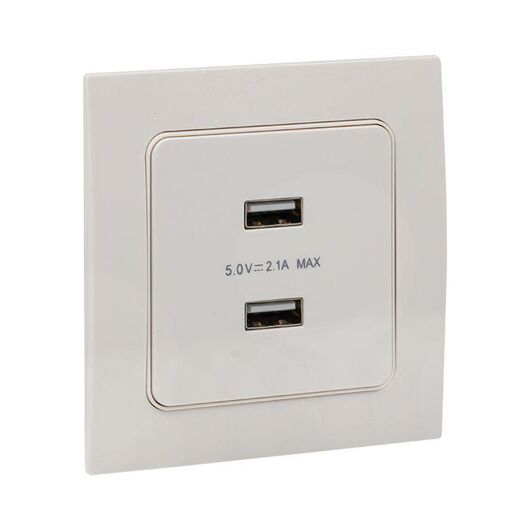 Розетка USB 2-м Стокгольм 2.1А механизм бел. PROxima EKF EYR16-028-10-2USB, изображение 7 • Купить по низкой цене в интернет-магазине СМЭК