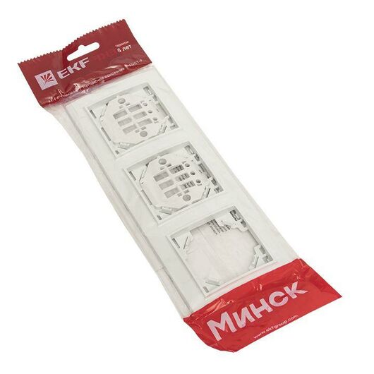 Рамка 3-м Минск горизонтальная бел. Basic EKF ERM-G-303-10 • Купить по низкой цене в интернет-магазине СМЭК