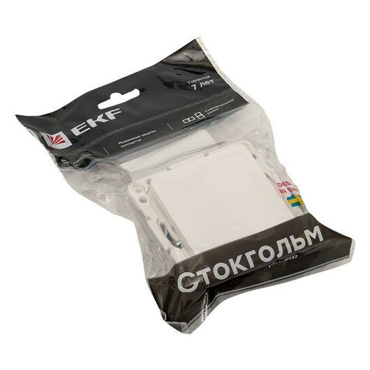 Выключатель 1-кл. Стокгольм 10А механизм бел. PROxima EKF EYV10-121-10 • Купить по низкой цене в интернет-магазине СМЭК