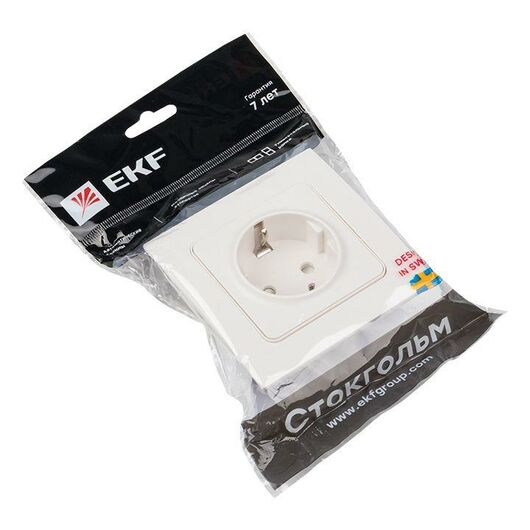 Розетка 1-м СП Стокгольм 16А IP20 с заземл. защ. шторки бел. PROxima EKF EXR16-028-10, изображение 6 • Купить по низкой цене в интернет-магазине СМЭК