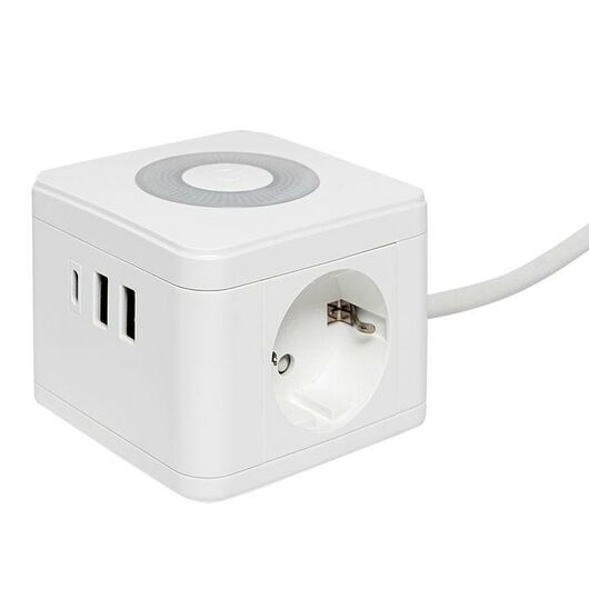 Удлинитель "Куб" 2х1.3м 2USB 2.4А+Type C + Ночник 1кв.мм EKF UBA-CUB-2-TC, изображение 2 • Купить по низкой цене в интернет-магазине СМЭК