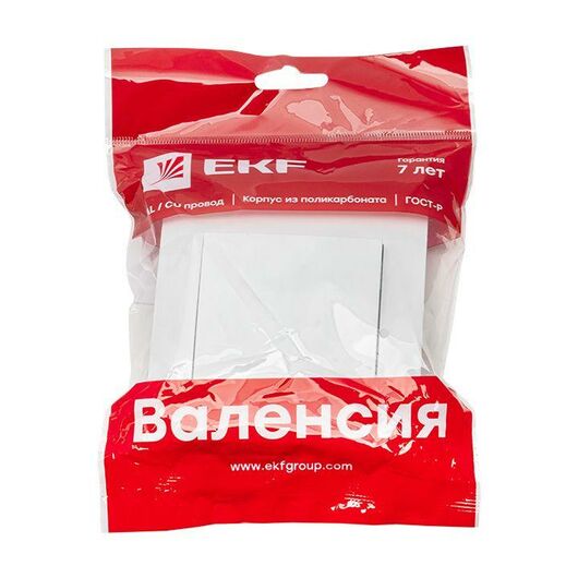 Выключатель 1-кл. СП Валенсия 10А IP20 бел. PROxima EKF EWV10-021-10, изображение 4 • Купить по низкой цене в интернет-магазине СМЭК