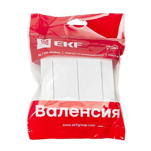 Выключатель 2-кл. СП Валенсия 10А IP20 бел. PROxima EKF EWV10-023-10, изображение 4 • Купить по низкой цене в интернет-магазине СМЭК