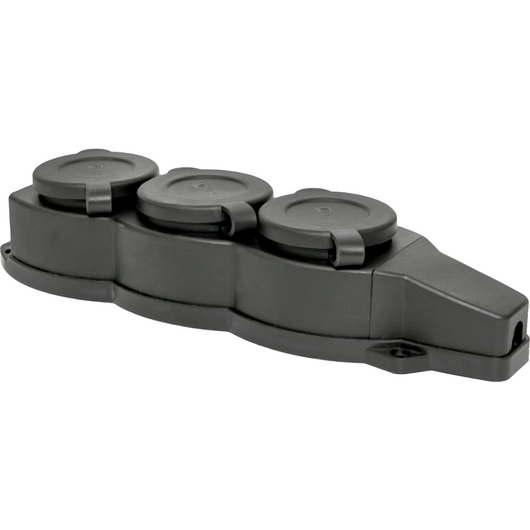 Розетка 3-м 16А IP44 2P+PE 230В с защ. крышками каучук EKF RPS-015-16-230-44, изображение 4 • Купить по низкой цене в интернет-магазине СМЭК