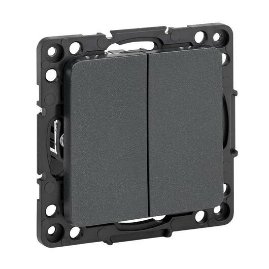 Выключатель 2-кл. Стокгольм 10А механизм черн. PROxima EKF EZV10-023-10, изображение 5 • Купить по низкой цене в интернет-магазине СМЭК