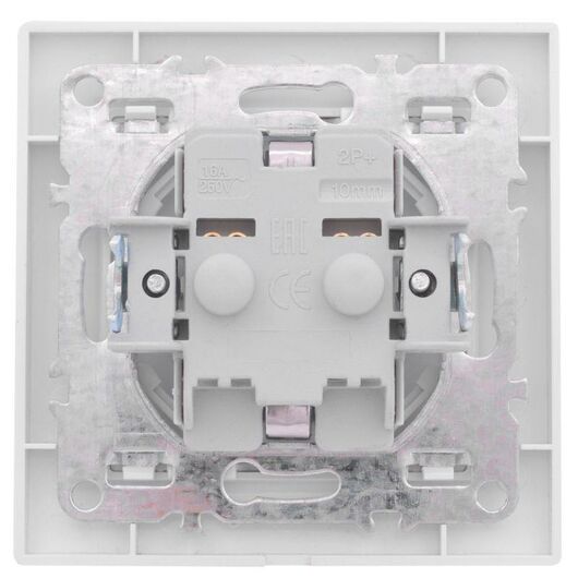 Розетка 1-м СП Минск 16А IP20 с заземл. защ. шторки бел. Basic EKF ERR16-028-100, изображение 3 • Купить по низкой цене в интернет-магазине СМЭК