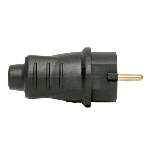 Вилка прямая 16А 2P+PE 230В IP44 каучук EKF RPS-011-16-230-44 • Купить по низкой цене в интернет-магазине СМЭК