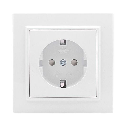 Розетка 1-м СП Минск 16А IP20 с заземл. защ. шторки бел. Basic EKF ERR16-028-100, изображение 4 • Купить по низкой цене в интернет-магазине СМЭК