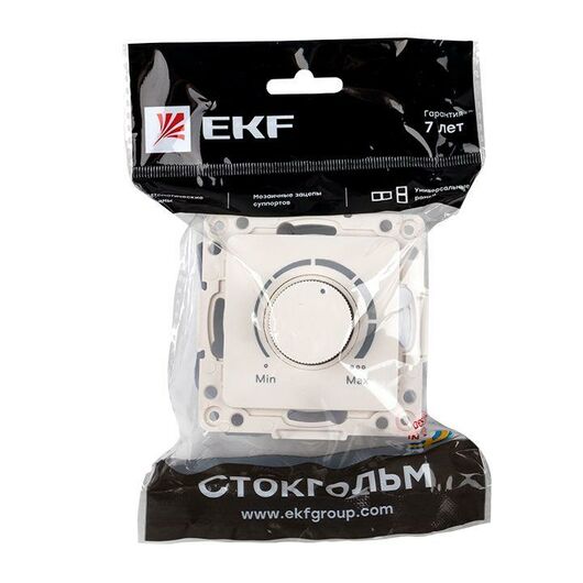 Механизм светорегулятора Стокгольм 600Вт 220В бел. PROxima EKF EYD06-101-10, изображение 9 • Купить по низкой цене в интернет-магазине СМЭК