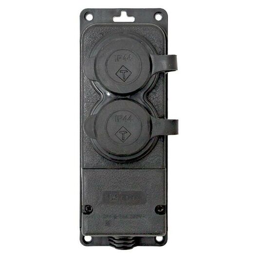 Колодка 2-м 16А IP44 2P+PE 230В с защ. крышками каучук PROxima EKF RPS-018-16-230-44-r, изображение 7 • Купить по низкой цене в интернет-магазине СМЭК