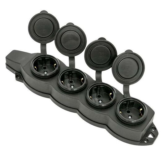 Розетка 4-м 16А IP44 2P+PE 230В с защ. крышками каучук Basic EKF RPS-020-16-230-44, изображение 4 • Купить по низкой цене в интернет-магазине СМЭК