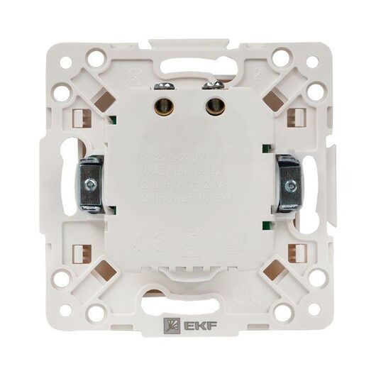 Розетка USB 2-м Стокгольм 2.1А механизм бел. PROxima EKF EYR16-028-10-2USB, изображение 5 • Купить по низкой цене в интернет-магазине СМЭК