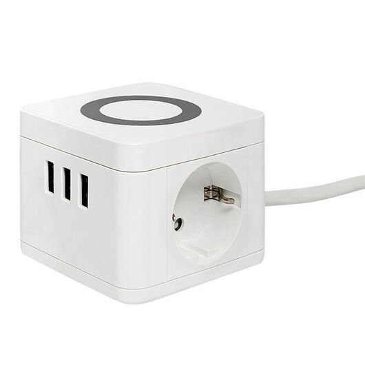 Удлинитель "Куб" 2х1.3м 3USB 2.4А+зарядное устройство 1кв.мм EKF UBA-CUB-3-WC, изображение 4 • Купить по низкой цене в интернет-магазине СМЭК