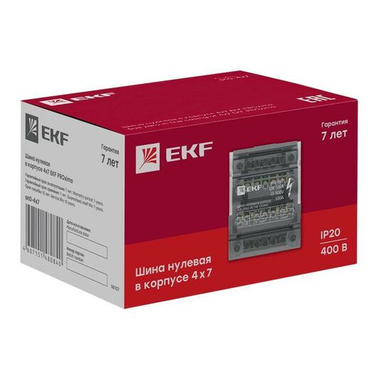 Шина нулевая в корпусе 4х7 EKF sn0-4x7, изображение 9 • Купить по низкой цене в интернет-магазине СМЭК