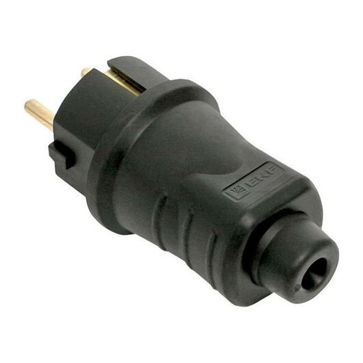 Вилка прямая 16А 2P+PE 230В IP44 каучук EKF RPS-011-16-230-44, изображение 5 • Купить по низкой цене в интернет-магазине СМЭК