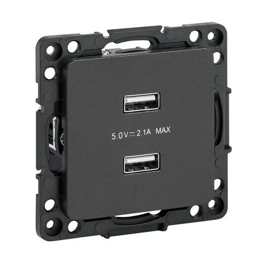 Розетка USB 2-м Стокгольм 2.1А механизм черн. PROxima EKF EZR16-028-10-2USB, изображение 6 • Купить по низкой цене в интернет-магазине СМЭК