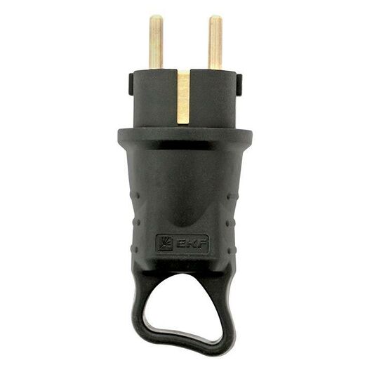 Вилка угловая 16А 2P+PE 230В IP44 с кольцом каучук Basic EKF RPS-017-16-230-44, изображение 3 • Купить по низкой цене в интернет-магазине СМЭК