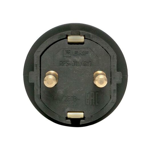 Вилка угловая 16А 2P+PE 230В IP44 с кольцом каучук Basic EKF RPS-017-16-230-44 • Купить по низкой цене в интернет-магазине СМЭК
