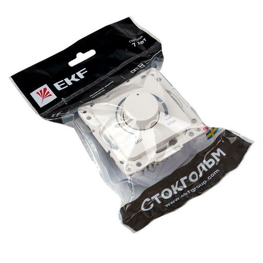 Механизм светорегулятора Стокгольм 600Вт 220В бел. PROxima EKF EYD06-101-10, изображение 5 • Купить по низкой цене в интернет-магазине СМЭК
