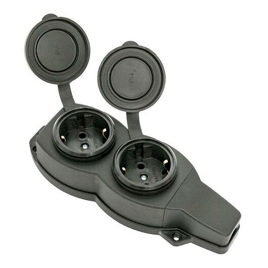 Розетка 2-м 16А IP44 2P+PE 230В с защ. крышками каучук Basic EKF RPS-018-16-230-44, изображение 4 • Купить по низкой цене в интернет-магазине СМЭК