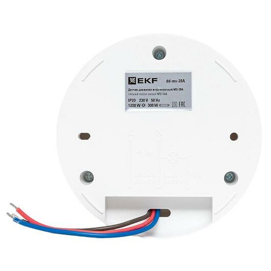 Датчик движения MS-28A (ДД) потолоч. 1200Вт 360град. до 6м IP20 EKF dd-ms-28A, изображение 4 • Купить по низкой цене в интернет-магазине СМЭК