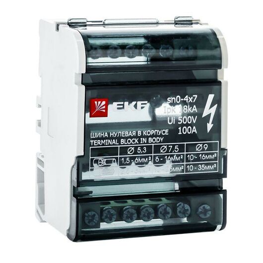 Шина нулевая в корпусе 4х7 EKF sn0-4x7, изображение 4 • Купить по низкой цене в интернет-магазине СМЭК