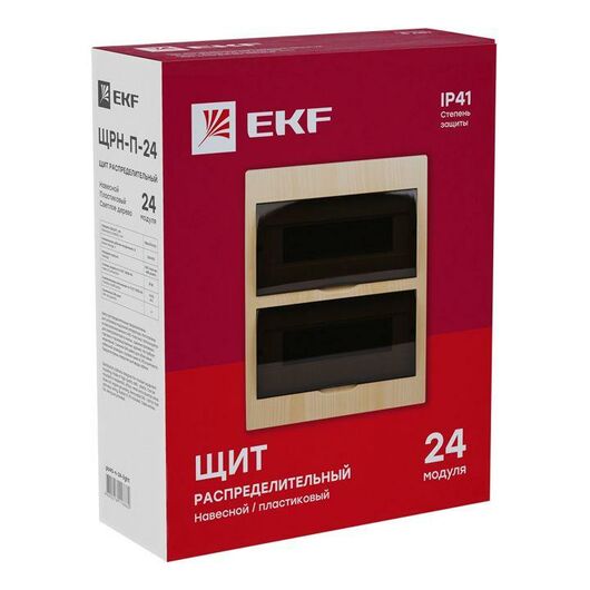 Щит ЩРН-П-24 IP41 светлое дерево PROxima EKF pb40-n-24-light, изображение 4 • Купить по низкой цене в интернет-магазине СМЭК