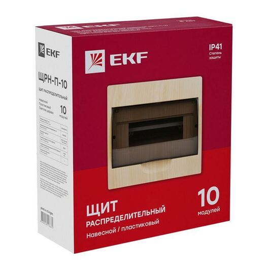 Щит ЩРН-П-10 IP41 светлое дерево PROxima EKF pb40-n-10-light, изображение 3 • Купить по низкой цене в интернет-магазине СМЭК
