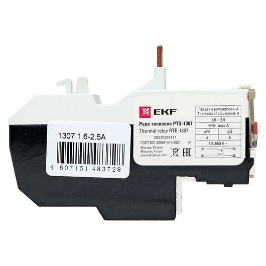Реле тепл. РТЭ 1307 1.6-2.5А EKF rel-1307-1.6-2.5, изображение 3 • Купить по низкой цене в интернет-магазине СМЭК