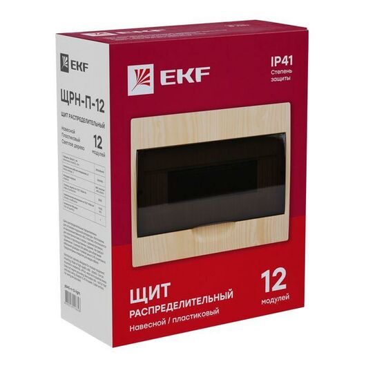 Щит ЩРН-П-12 IP41 светлое дерево PROxima EKF pb40-n-12-light • Купить по низкой цене в интернет-магазине СМЭК