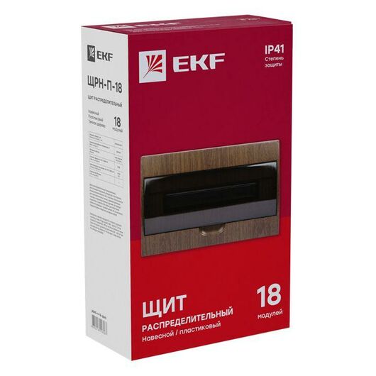 Щит ЩРН-П-18 IP41 темное дерево PROxima EKF pb40-n-18-dark, изображение 3 • Купить по низкой цене в интернет-магазине СМЭК