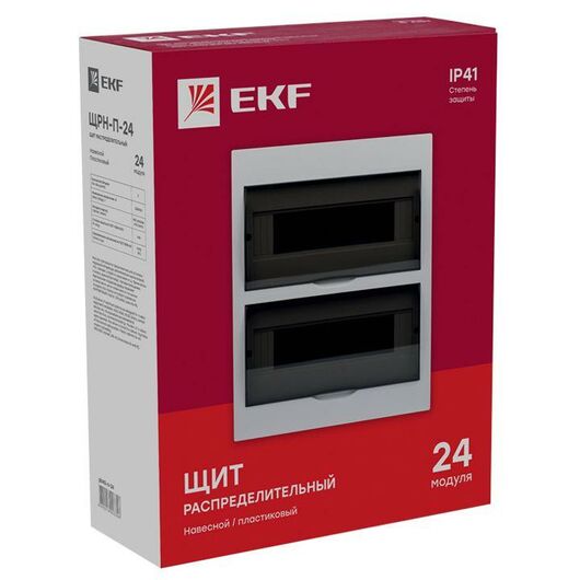 Щит ЩРН-П-24 IP41 EKF pb40-n-24, изображение 3 • Купить по низкой цене в интернет-магазине СМЭК