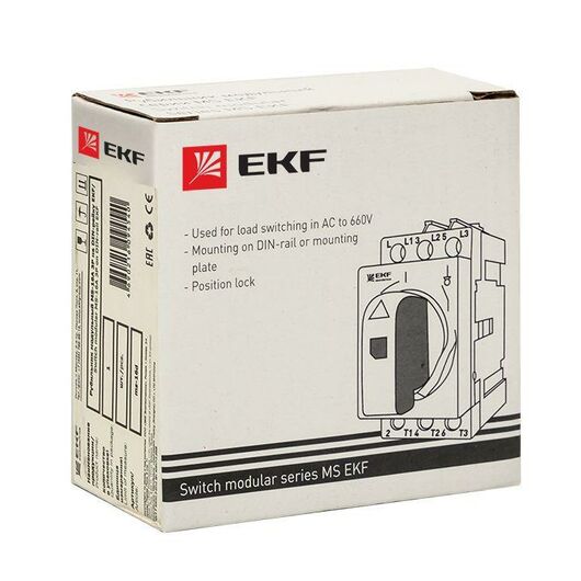 Рубильник мод. 3п MS-16A на DIN-рейку EKF ms-16d, изображение 6 • Купить по низкой цене в интернет-магазине СМЭК