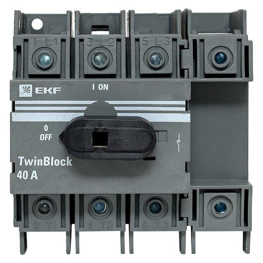 Рубильник 4п 40А с рукояткой управления для прямой установки TwinBlock EKF tb-40-4p-f, изображение 10 • Купить по низкой цене в интернет-магазине СМЭК