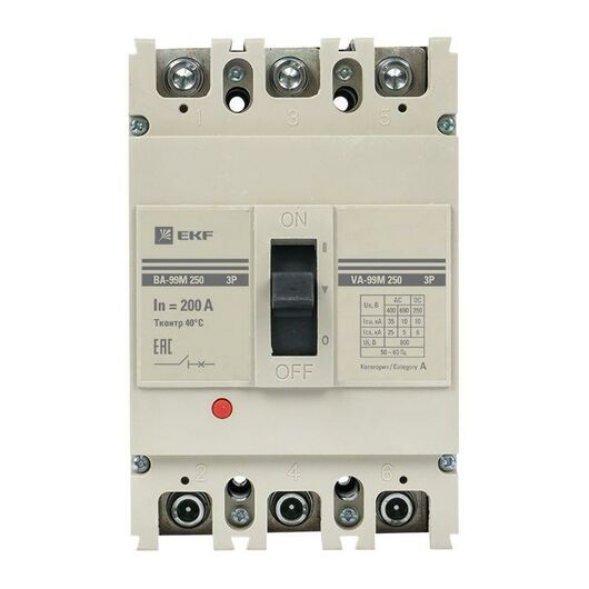 Выключатель автоматический 3п 250/200А 35кА ВА-99М PROxima EKF mccb99-250-200m • Купить по низкой цене в интернет-магазине СМЭК