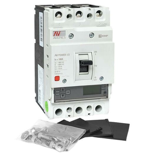 Выключатель автоматический 3п 100А 50кА AV POWER-1/3 ETU6.0 AVERES EKF mccb-13-100-6.0-av, изображение 3 • Купить по низкой цене в интернет-магазине СМЭК