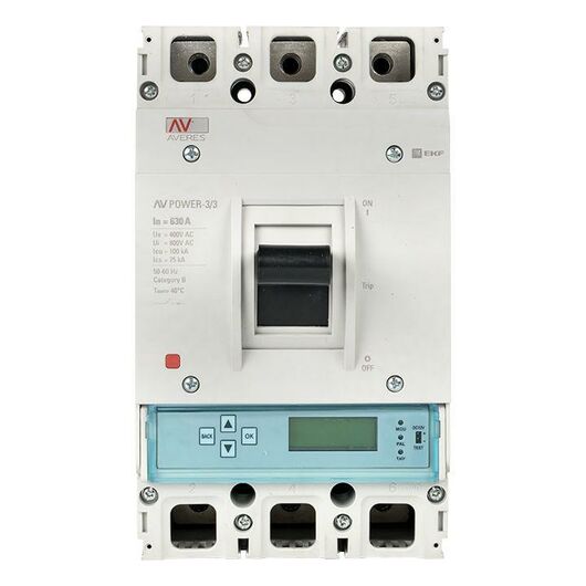 Выключатель автоматический 3п 630А 50кА AV POWER-3/3 ETU6.0 AVERES EKF mccb-33-630-6.0-av • Купить по низкой цене в интернет-магазине СМЭК