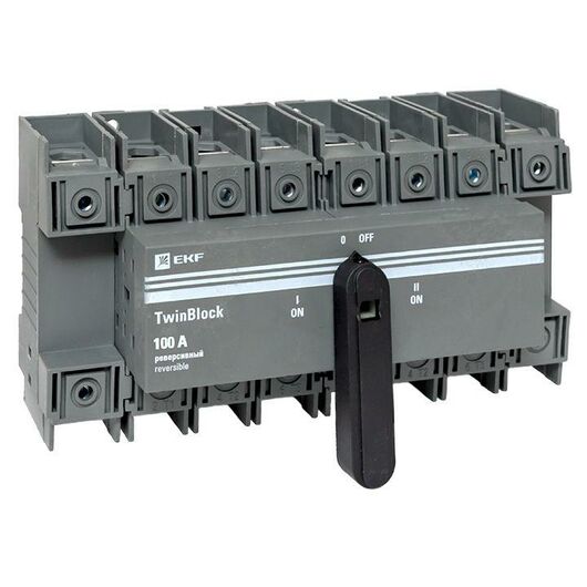 Рубильник 4п 100А реверсивный с рукояткой для прямой установки TwinBlock EKF tb-s-100-4p-rev, изображение 9 • Купить по низкой цене в интернет-магазине СМЭК