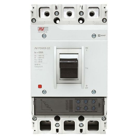 Выключатель автоматический 3п 630А 50кА AV POWER-3/3 ETU2.0 AVERES EKF mccb-33-630-2.0-av • Купить по низкой цене в интернет-магазине СМЭК