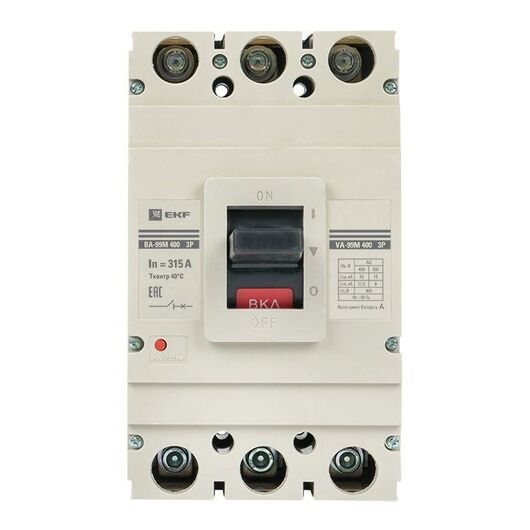 Выключатель автоматический 3п 400/315А 42кА ВА-99М PROxima EKF mccb99-400-315m, изображение 3 • Купить по низкой цене в интернет-магазине СМЭК