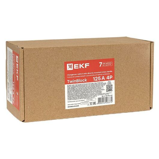 Рубильник 4п 125А реверсивный с рукояткой для прямой установки TwinBlock EKF tb-s-125-4p-rev, изображение 9 • Купить по низкой цене в интернет-магазине СМЭК