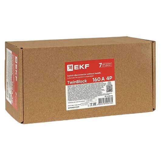 Рубильник 4п 160А без рукоятки управления TwinBlock EKF tb-s-160-4p, изображение 3 • Купить по низкой цене в интернет-магазине СМЭК