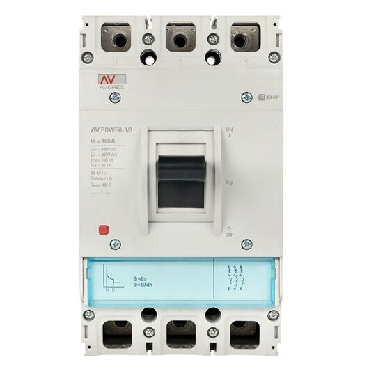 Выключатель автоматический 3п 400А 35кА AV POWER-3/3 TR AVERES EKF mccb-33-400-TR-av • Купить по низкой цене в интернет-магазине СМЭК