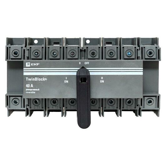 Рубильник 4п 40А реверсивный с рукояткой для прямой установки TwinBlock EKF tb-s-40-4p-rev, изображение 11 • Купить по низкой цене в интернет-магазине СМЭК