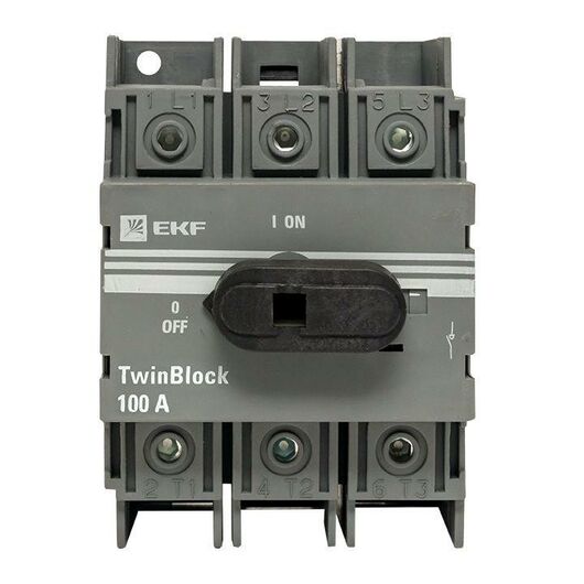 Рубильник 3п 100А с рукояткой управления для прямой установки TwinBlock PROxima EKF tb-100-3p-f, изображение 7 • Купить по низкой цене в интернет-магазине СМЭК