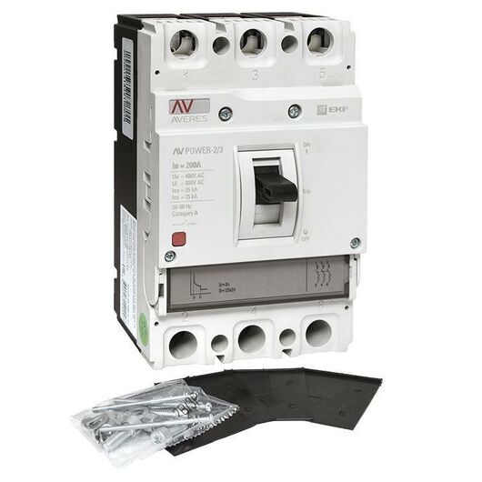 Выключатель автоматический 3п 200А 35кА AV POWER-2/3 TR AVERES EKF mccb-23-200-TR-av, изображение 6 • Купить по низкой цене в интернет-магазине СМЭК